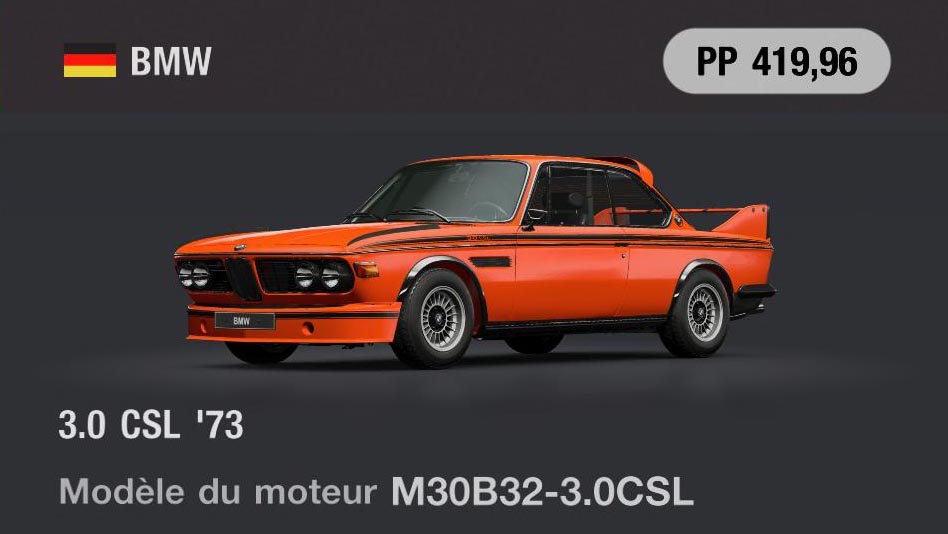BMW 3.0 CSL '73 - GT7