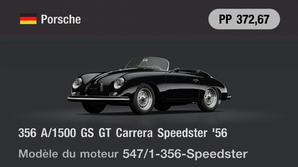 Porsche 356 A/1500 GS GT Carrera Speedster '56 - GT7