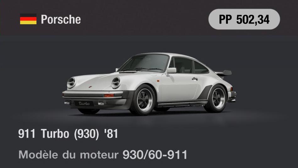 Porsche 911 Turbo (930) '81 - GT7