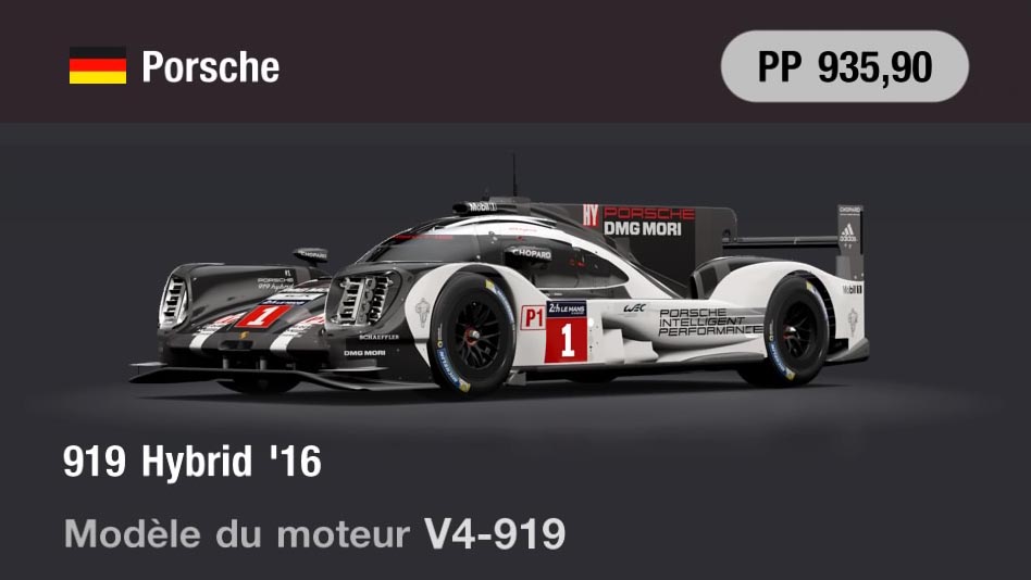 Porsche 919 Hybrid '16 - GT7