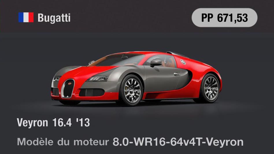 Bugatti Veyron 16.4 '13 - GT7