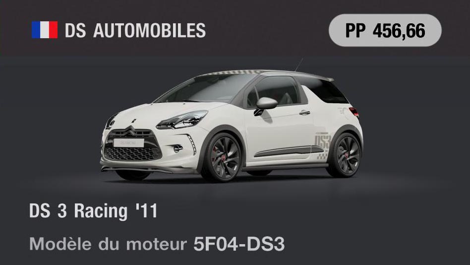 DS Automobiles DS 3 Racing '11 - GT7