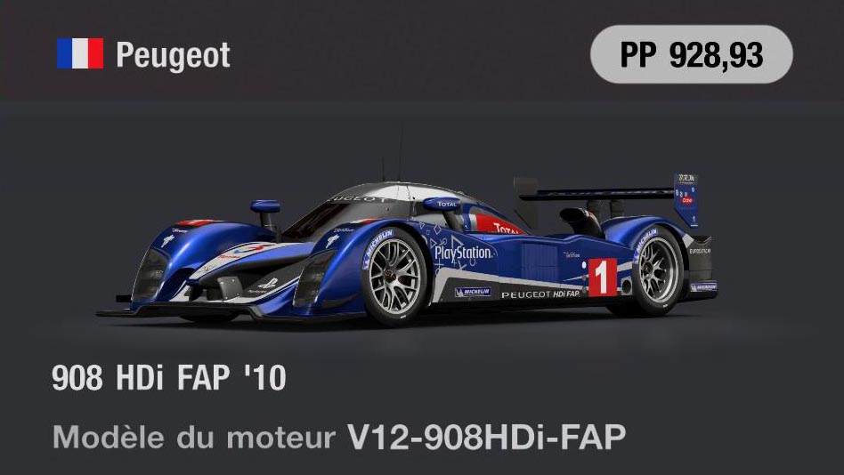 Peugeot 908 HDi FAP '10 - GT7