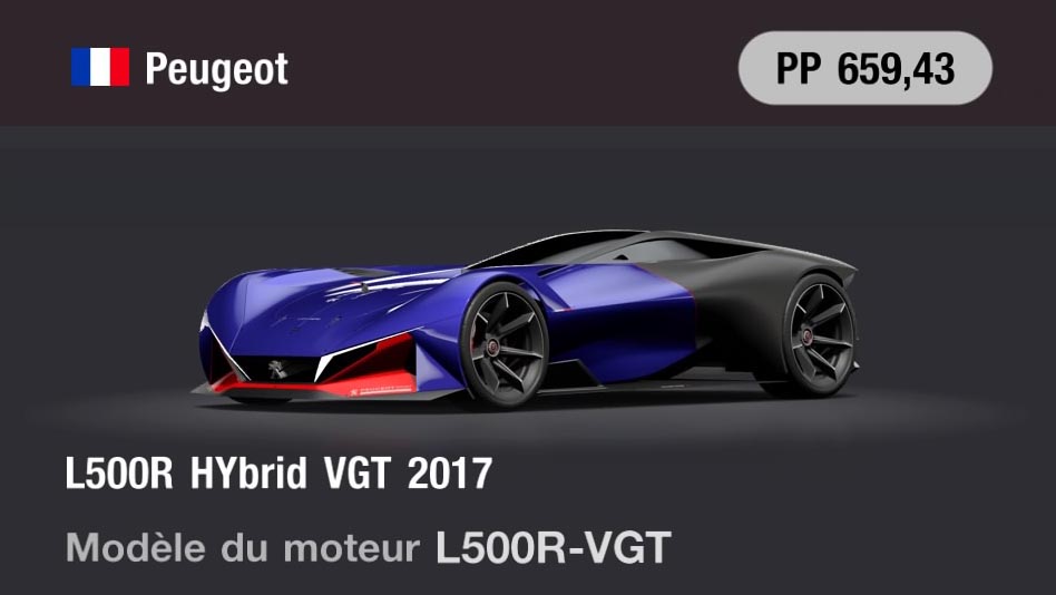 Peugeot L500R HYbrid VGT 2017 - GT7