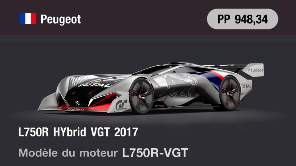 Peugeot L750R HYbrid VGT 2017 - GT7