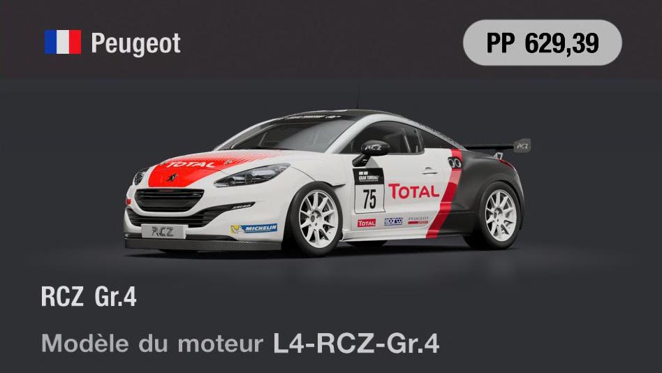 Peugeot RCZ Gr.4 - GT7