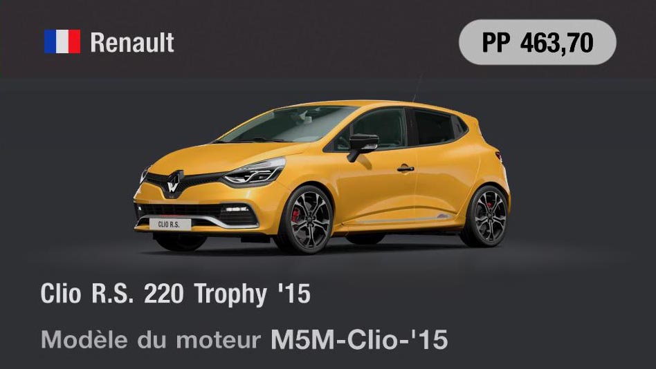 Renault Clio R.S. 220 Trophy '15 - GT7