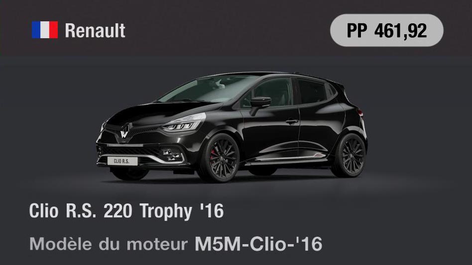 Renault Clio R.S. 220 Trophy '16 - GT7