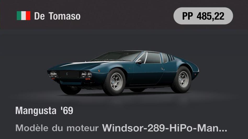 De Tomaso Mangusta '69 - GT7