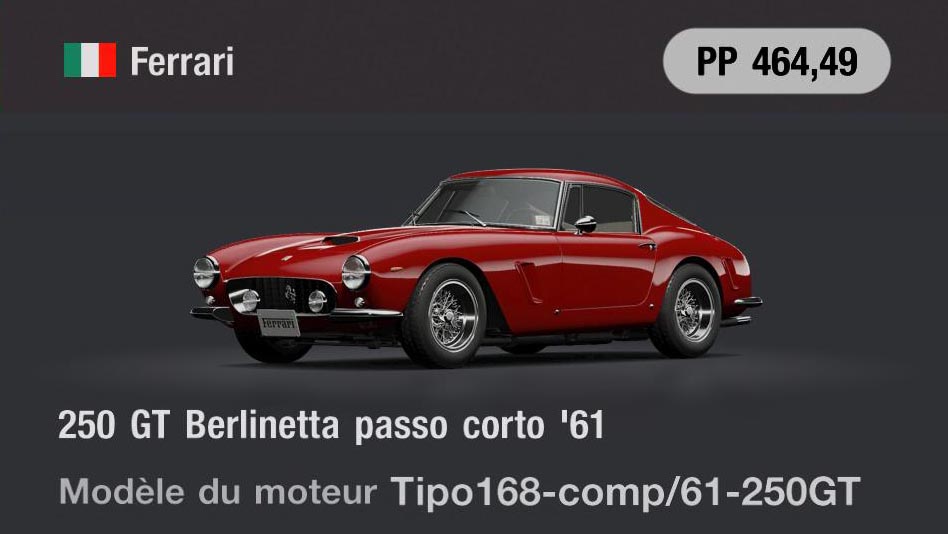 Ferrari 250 GT Berlinetta passo corto '61 - GT7