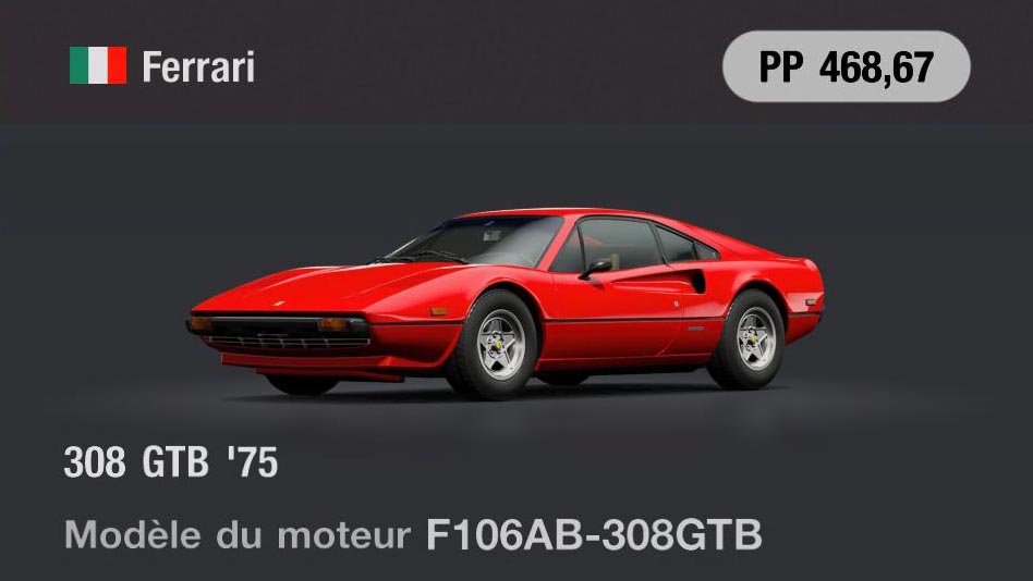 Ferrari 308 GTB '75 - GT7