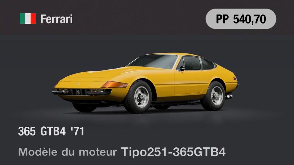 Ferrari 365 GTB4 '71 - GT7