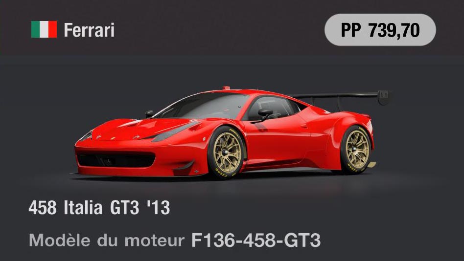Ferrari 458 Italia GT3 '13 - GT7