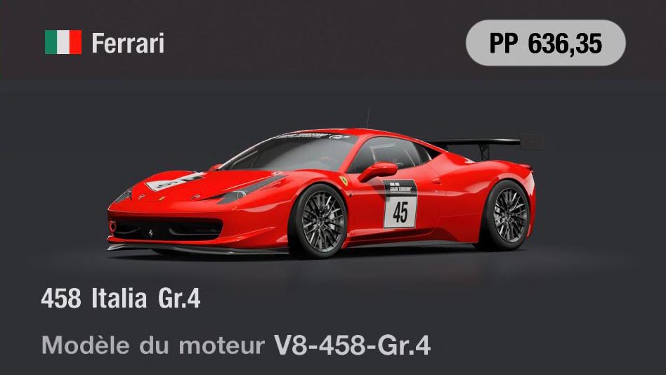 Ferrari 458 Italia Gr.4 - GT7