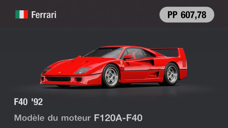 Ferrari F40 '92 - GT7