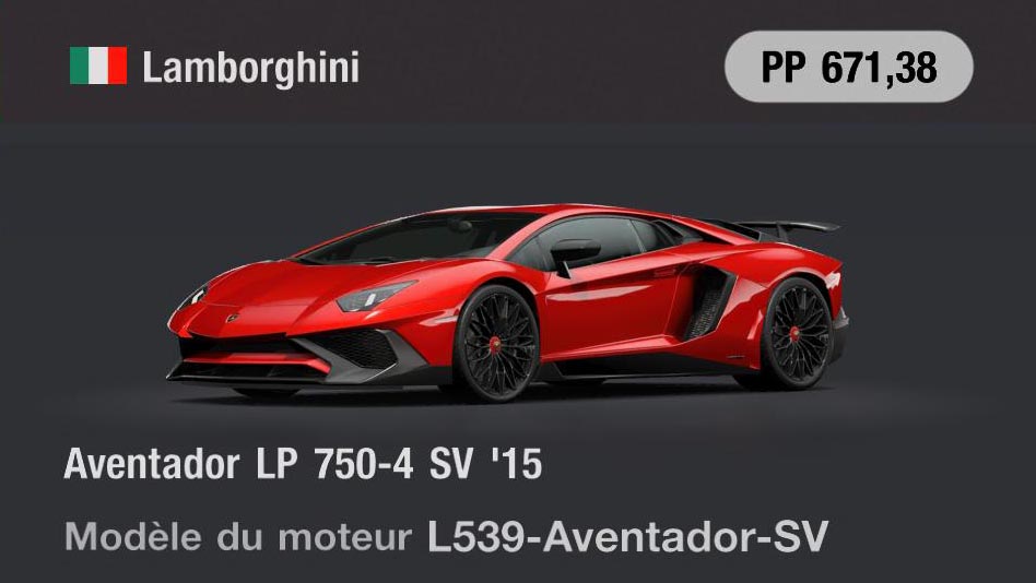 Lamborghini Aventador LP 750-4 SV '15 - GT7