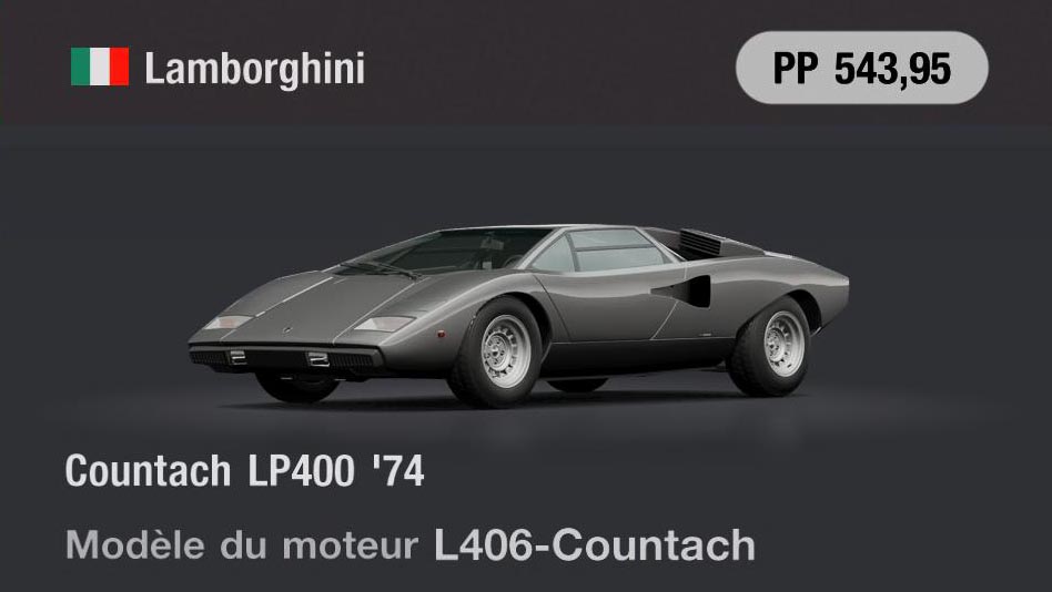 Lamborghini Countach LP400 '74 - GT7