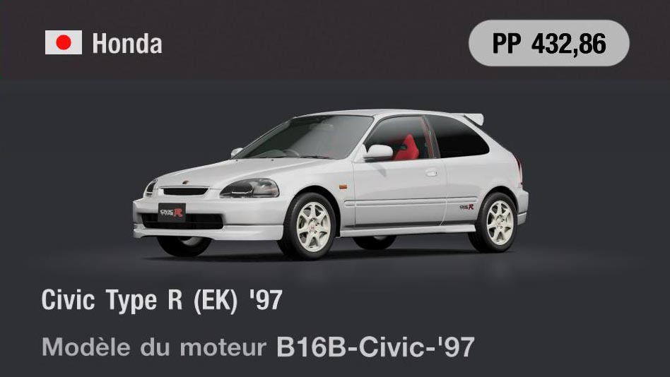 Honda Civic Type R (EK) '97 - GT7