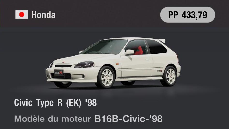 Honda Civic Type R (EK) '98 - GT7