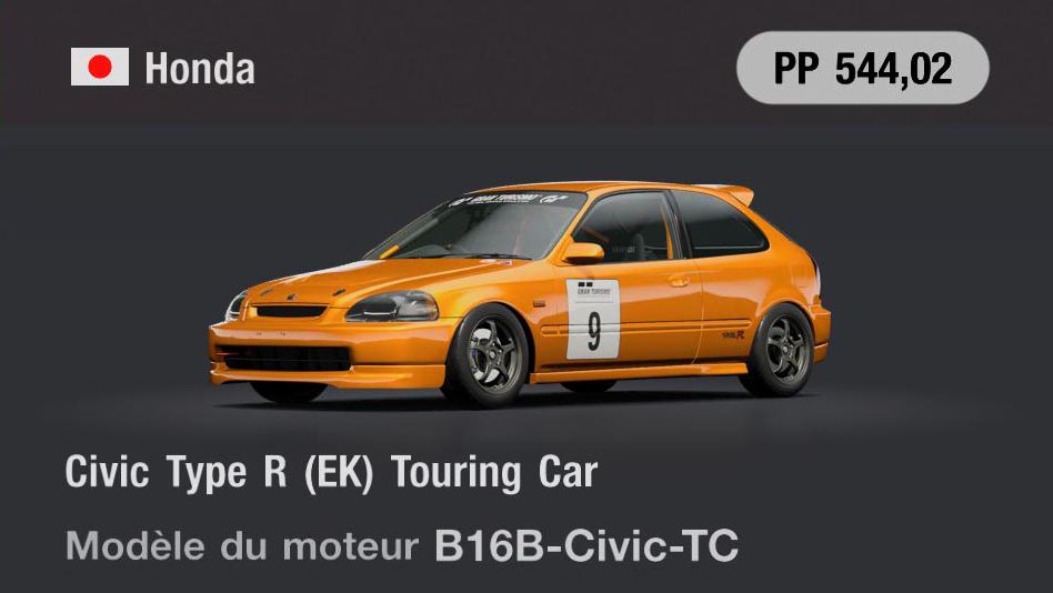 Honda Civic Type R (EK) Touring Car - GT7