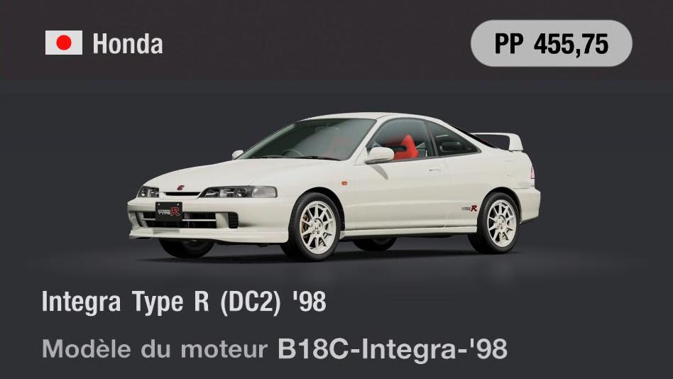 Honda Integra Type R (DC2) '98 - GT7