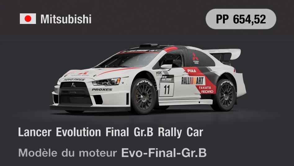 Mitsubishi Lancer Evolution Final Gr.B Rally Car - GT7