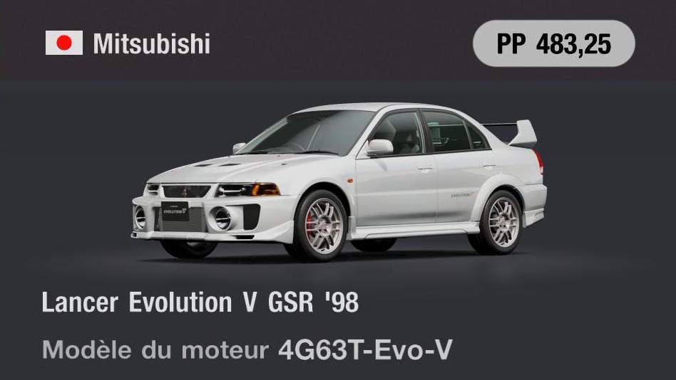 Mitsubishi Lancer Evolution V GSR '98 - GT7