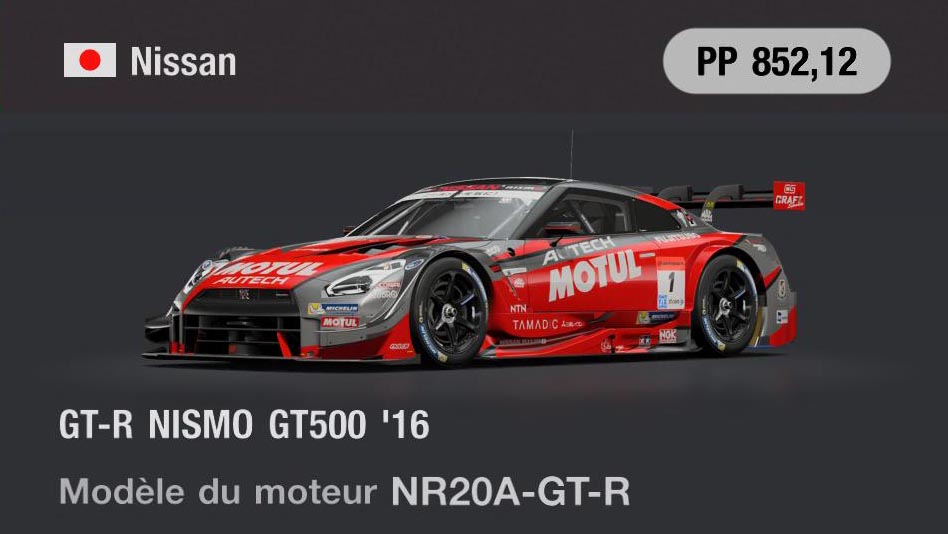 Nissan GT-R NISMO GT500 '16 - GT7