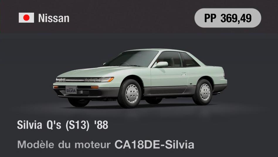 Nissan Silvia Q's (S13) '88 - GT7