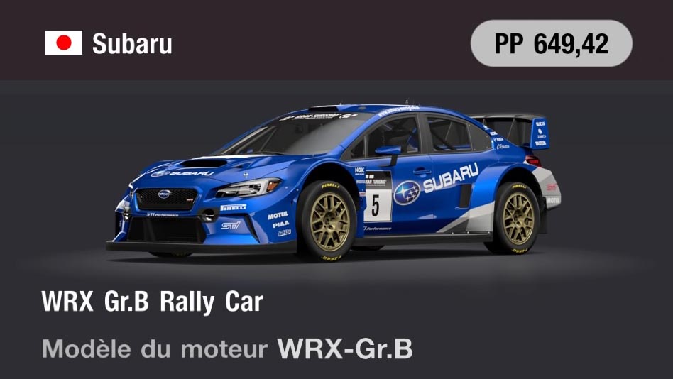 Subaru WRX Gr.B Rally Car - GT7