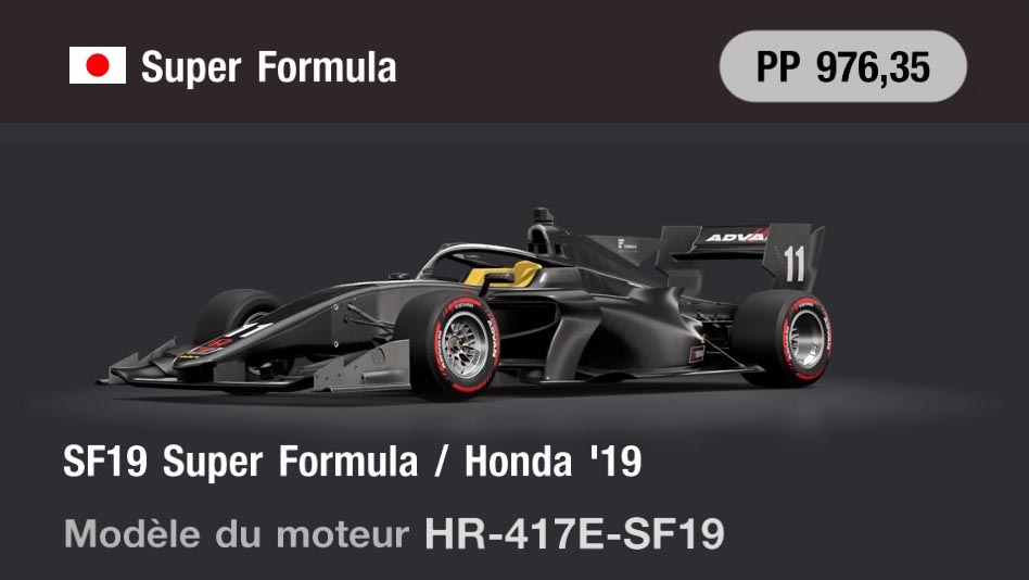 Super Formula SF19 Super Formula / Honda '19 - GT7