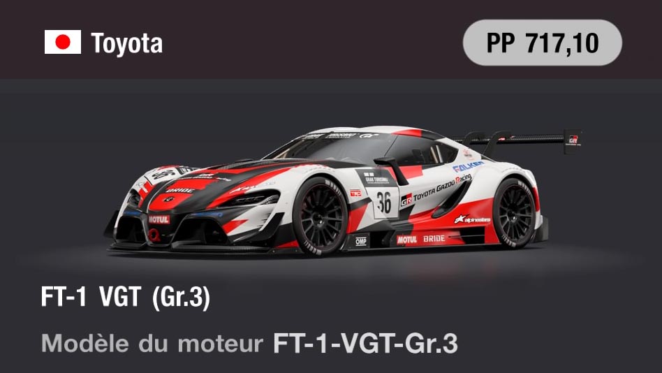 Toyota FT-1 VGT (Gr.3) - GT7