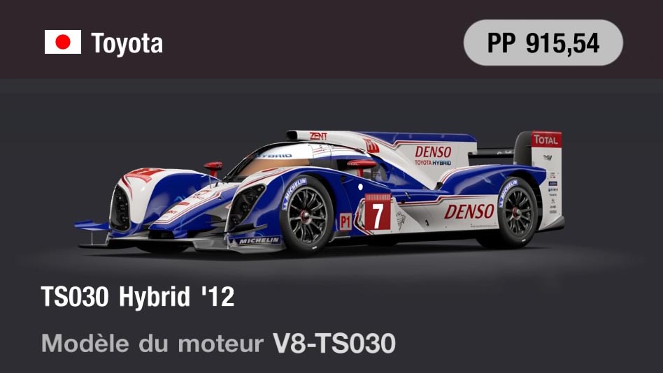 Toyota TS030 Hybrid '12 - GT7