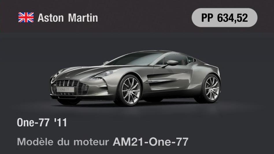 Aston Martin One-77 '11 - GT7