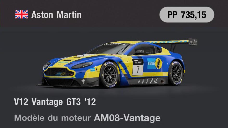 Aston Martin V12 Vantage GT3 '12 - GT7