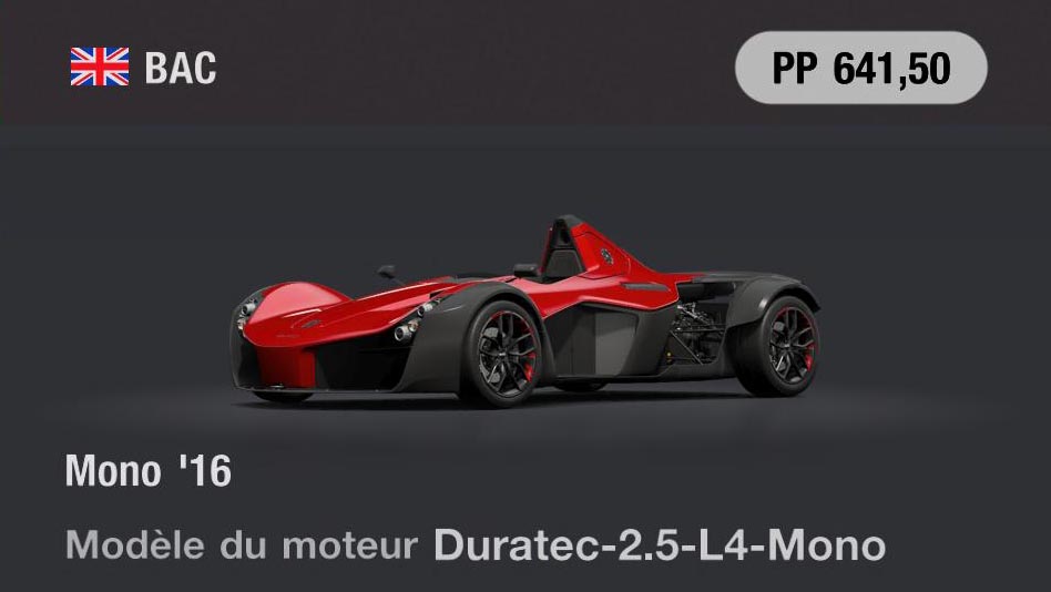 BAC Mono '16 - GT7