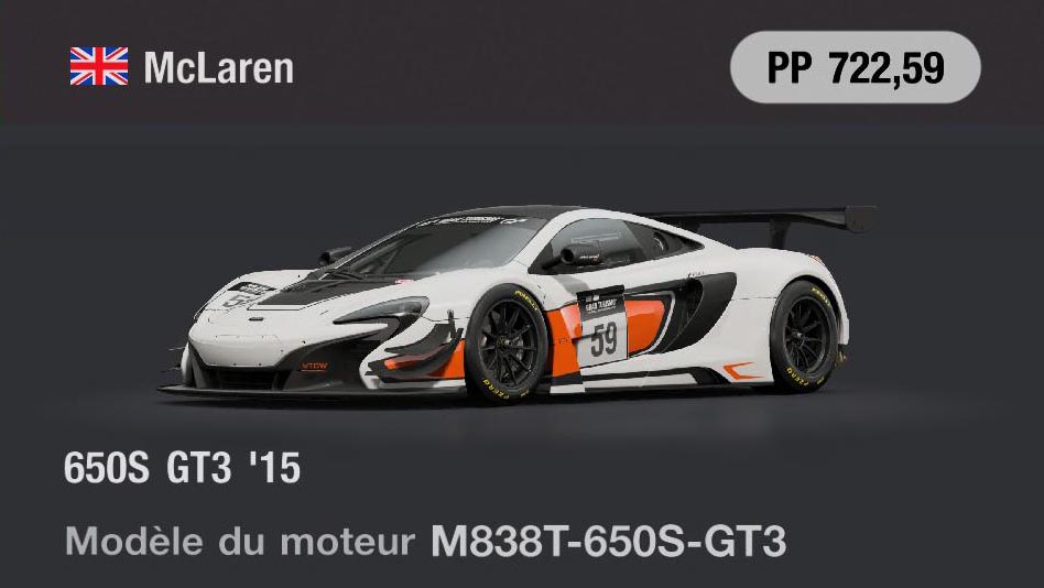McLaren 650S GT3 '15 - GT7