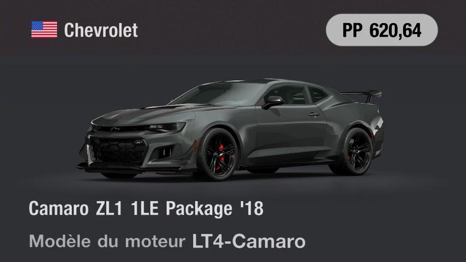 Chevrolet Camaro ZL1 1LE Package '18 - GT7