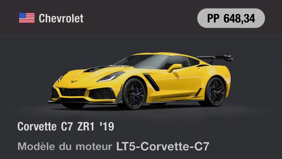 Chevrolet Corvette C7 ZR1 '19 - GT7