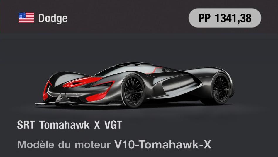 Dodge SRT Tomahawk X VGT - GT7