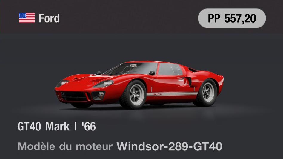 Ford GT40 Mark I '66 - Gran Turismo 7