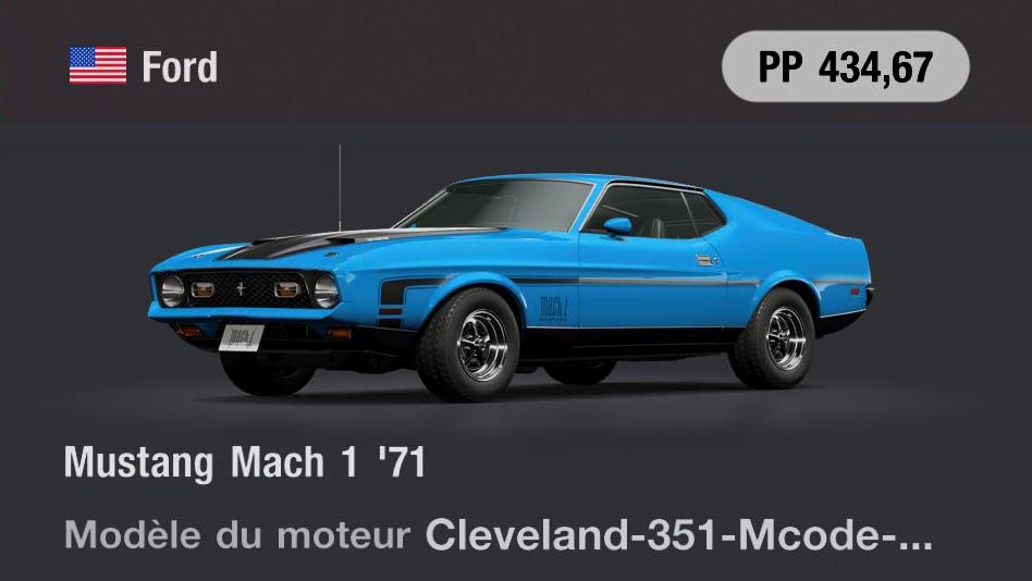 Ford Mustang Mach 1 '71 - GT7