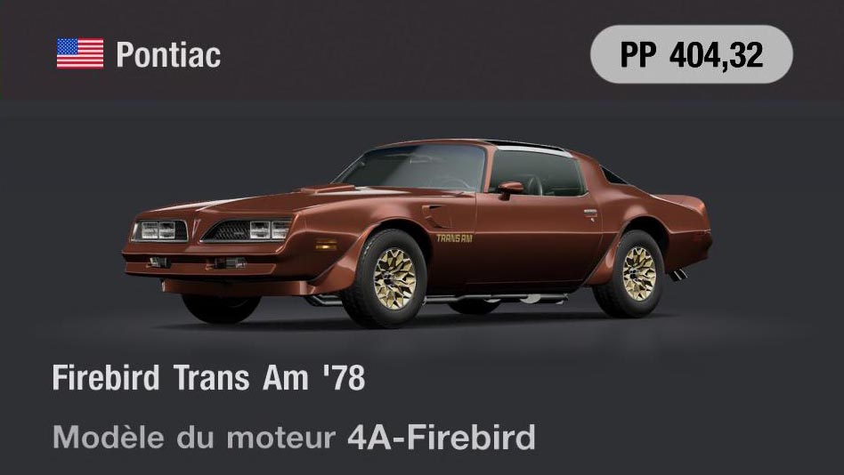 Pontiac Firebird Trans Am '78 - GT7